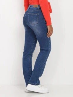 Jeans Droit Délavé -Chemisier Gilet Soldes Boutique O17 34650 BLU 3