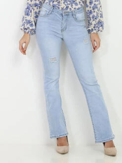 Jeans Flare Avec éraflures
