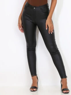 Pantalon Skinny à Effet Simili