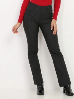 Pantalon Droit Effet Enduit