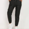 Pantalon Style Jogger En Simili Mat