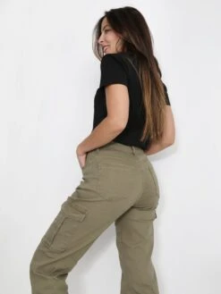 Jeans Cargo Large En Coton