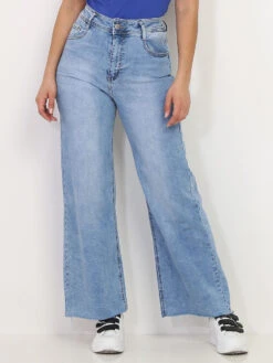 Jeans Wide Leg à Taille Haute