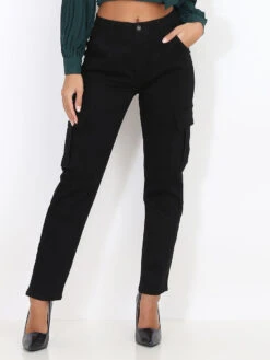 Pantalon Droit Style Cargo