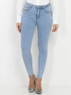 Jeans Skinny à Taille Moyenne