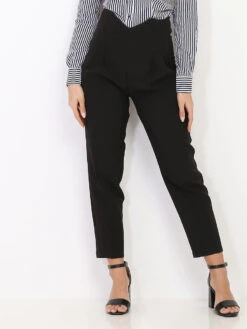 Pantalon à Pinces Avec Découpe En V