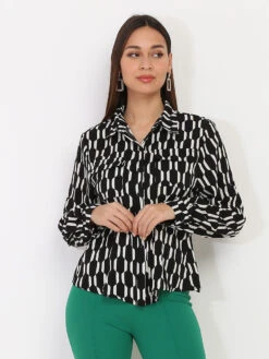 Chemise à Motif Rétro Et Poches