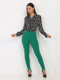 Chemise à Motif Rétro Et Poches -Chemisier Gilet Soldes Boutique R10 82126 3 BLK 3