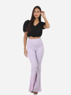 Pantalon Flare Taille Haute à Fentes -Chemisier Gilet Soldes Boutique R11 12588 LTPRP 3