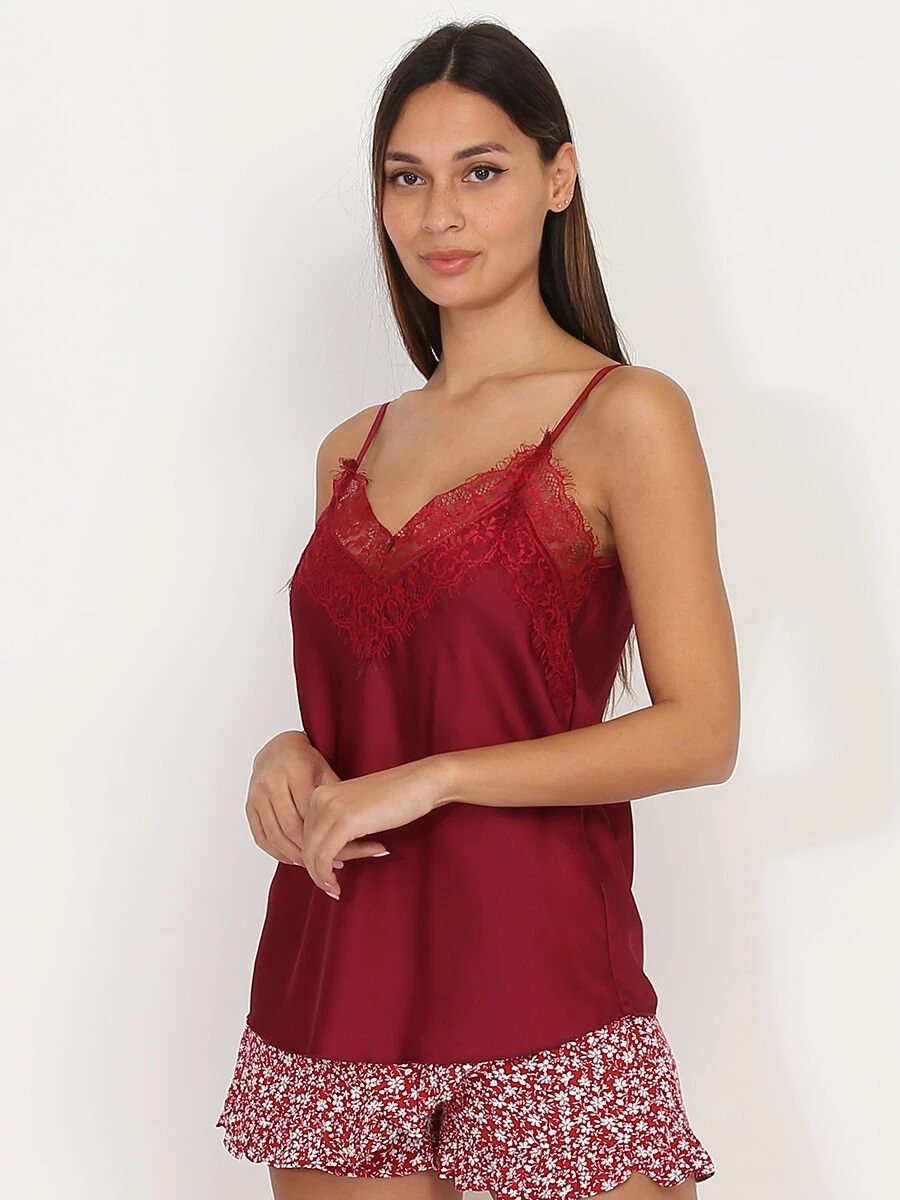 Caraco à Col V En Dentelle 1 Caraco à Col V En Dentelle