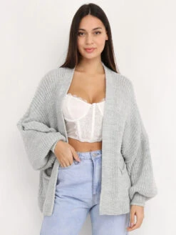 Gilet En Grosse Maille Ajourée