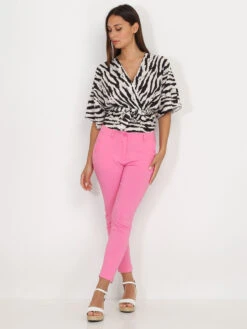 Pantalon Slim à Poche Volants -Chemisier Gilet Soldes Boutique RK15 16181 FSH 3