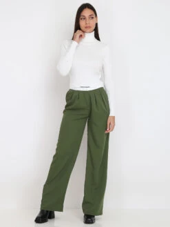 Pantalon Ample Style Dad -Chemisier Gilet Soldes Boutique S02 30064 KHK 3