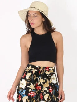 Crop Top En Maille Côtelée