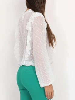 Chemisier Gilet Soldes Boutique -Chemisier Gilet Soldes Boutique S32 JW1161 WHT 2