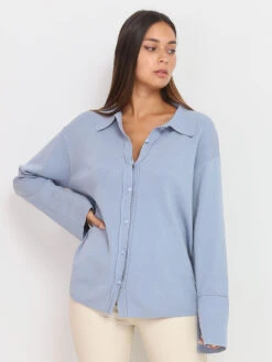 Gilet à Col Chemise