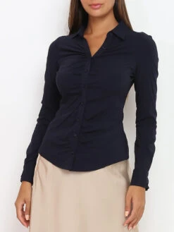 Chemise Cintrée à Effet Froncé