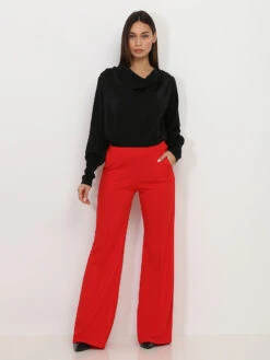 Top Fluide à Col Bénitier -Chemisier Gilet Soldes Boutique T23 11499 BLK 3