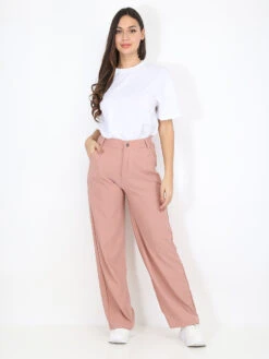 Pantalon Taille Haute évasé -Chemisier Gilet Soldes Boutique U04 HL 1133 DKPNK 5