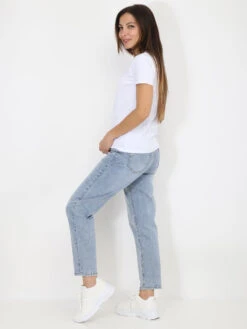 T-shirt Basique à Col Rond -Chemisier Gilet Soldes Boutique U11 L802 WHT 6