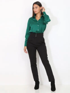 Chemise Fluide Et Légère Classique -Chemisier Gilet Soldes Boutique U12 L8370 GRN 3