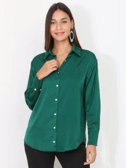 Chemise Fluide Et Légère Classique -Chemisier Gilet Soldes Boutique U12 L8370 GRN 4