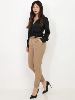 Pantalon Droit Avec Ceinture à Maillons -Chemisier Gilet Soldes Boutique U24 27 CML 3