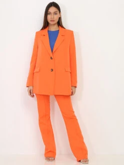 Pantalon Flare à Taille Haute -Chemisier Gilet Soldes Boutique U26 13232 ORG 4