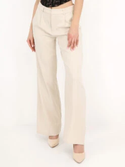 Pantalon à Pinces Ample Et Droit