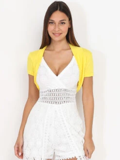 Lot De 4 Boléros Basiques -Chemisier Gilet Soldes Boutique V08 9008 LOT4 MULTI 7