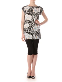 Tunique Imprimé Floral Et Animal