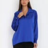 Blouse Oversize Asymétrique Satinée