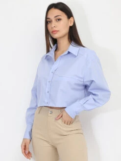 Chemise Cropped Et Ample