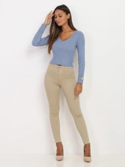 Jeans Skinny Effiloché -Chemisier Gilet Soldes Boutique W28 DZ356 36 BGE 3