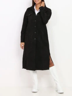 Surchemise Longue En Suédine