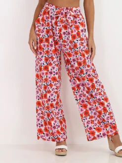 Pantalon Fluide à Fleurs