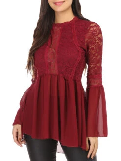 Blouse Fluide En Dentelle