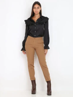 Pantalon à Pinces Avec Ourlet -Chemisier Gilet Soldes Boutique X14 3411 CML 3