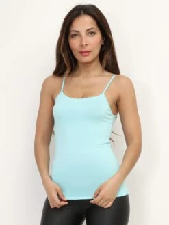 Débardeur Uni -Chemisier Gilet Soldes Boutique Y19 TS 011 LTBLU 4