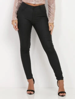 Pantalon Skinny Effet Enduit Mat Grande Taille