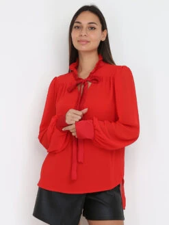 Blouse à Noeud Lavallière Satiné