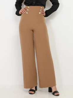 Pantalon Palazzo à Boutons